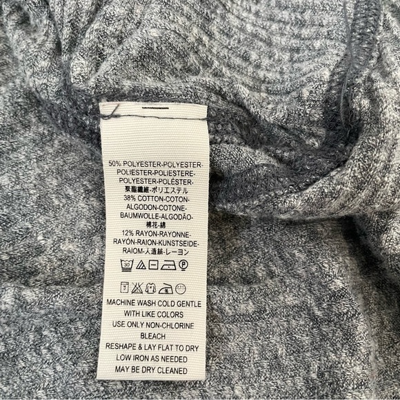 Free People Londontown Thermal Tunic Top Grey Asymmetric Hem Bohemian Size Small - Picture 6 of 6